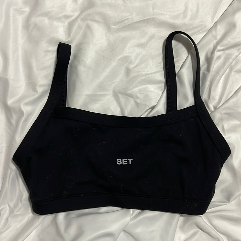 Brand new black sports bra from SET
